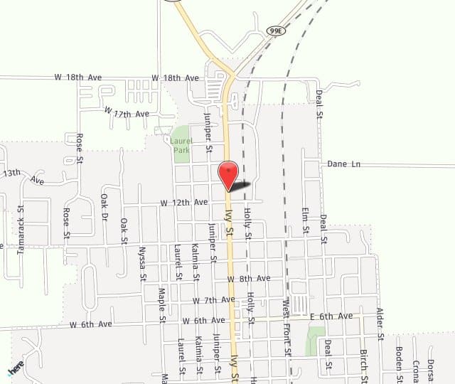 Location Map: 1275 Ivy St. Junction City, OR 97448